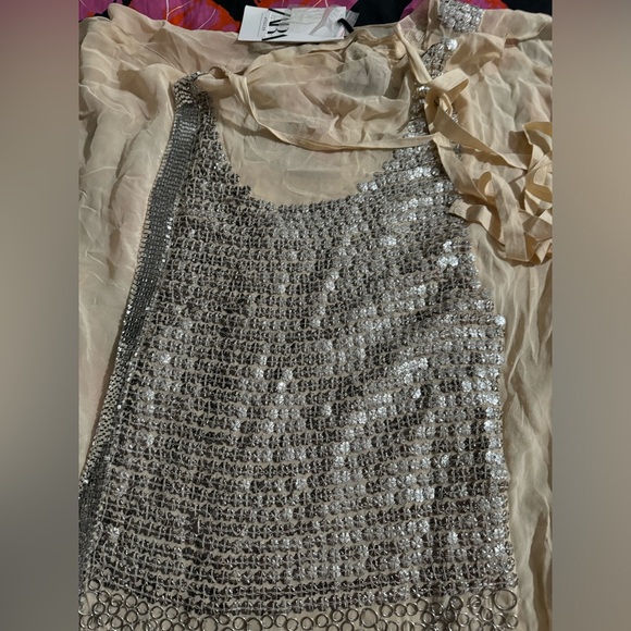 BRAND NEW Zara Limited Edition Contrast Kaftan Style Dress, Size M/L - Picture 8 of 14